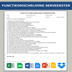 Serveerster Functieomschrijving gratis en premium templates