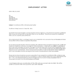 Conditional Offer of Employment Letter gratis en premium templates