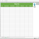 Vorschaubild der VorlageMileage Log worksheet