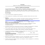 template topic preview image Resume of Product Marketing Manager