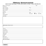 template topic preview image Obituary Announcement Sample