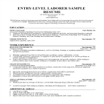 El Laborer Resume gratis en premium templates