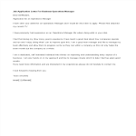 Job Application Letter For Business Operations Manager gratis en premium templates