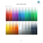 HTML Color Chart gratis en premium templates