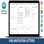 Visa invitation letters gratis en premium templates