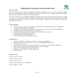 Embedded Engineer Job Description gratis en premium templates