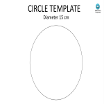 Circle template A4 diameter 15CM gratis en premium templates