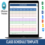 Vorschaubild der VorlageClass Schedule Template