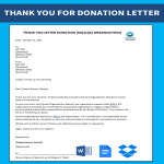 Donation Thank You Letter gratis en premium templates