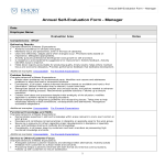 Annual Self Evaluation Sample gratis en premium templates
