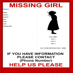 Missing Girl template gratis en premium templates