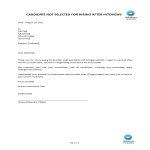 Rejection Letter To Candidate gratis en premium templates