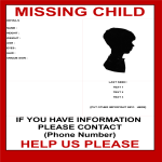 Missing Child template gratis en premium templates