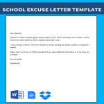 template topic preview image School Excuse Letter