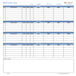 Exercise workout log gratis en premium templates