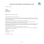 Confirmation Letter Employee Appointment gratis en premium templates