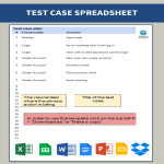 template topic preview image Test case Excel template