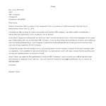 Formal Work Resignation Letter gratis en premium templates