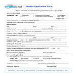 Vendor Application Form gratis en premium templates