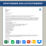 Sollicitatiebrief werken bij apotheek gratis en premium templates