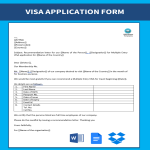 Visa Application Letter Format gratis en premium templates