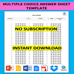 template topic preview image Multiple Choice Answer Sheet Template