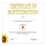 Printable Participation Certificate gratis en premium templates