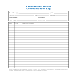 template preview imageLandlord Tenant Communication Log Template