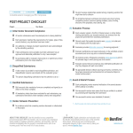 Post Project Evaluating Checklist gratis en premium templates