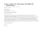 template topic preview image Teacher Without Experience Job Application Letter