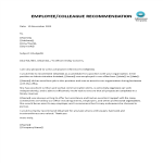 template preview imageEmployee Recommendation Letter Sample