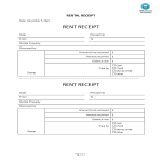 Rental Receipt gratis en premium templates