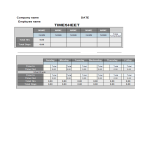 Vorschaubild der VorlageTimesheet worksheet template