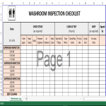 image 浴室清洁的核对表微软的Excel