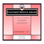 template topic preview image Customer Service Award