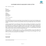 Customer Service Manager cover letter gratis en premium templates