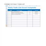 Daily Task List gratis en premium templates