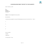 Acknowledgement Receipt Of Documents gratis en premium templates