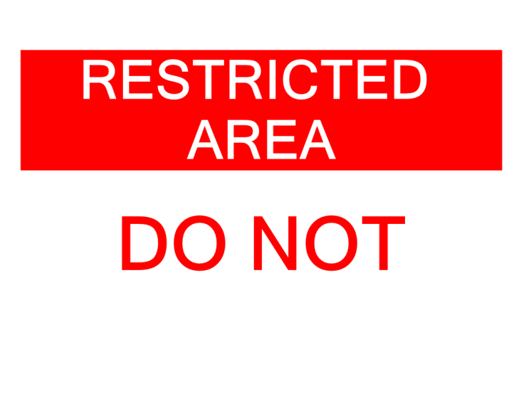 Restricted area Do Not Enter sign gratis en premium templates