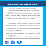 Separation Agreement Property Settlement Example gratis en premium templates