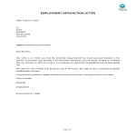 Employment Satisfaction Letter gratis en premium templates