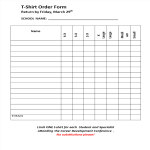 Blank T-Shirt Order sheet gratis en premium templates