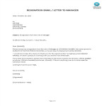 template topic preview image Employment Resignation Letter as Manager