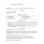template topic preview image Teacher Job Resume