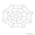 template topic preview image Printable Flower Coloring Page