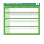 Meal Plan worksheet gratis en premium templates