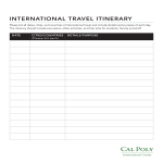 International Itinerary gratis en premium templates