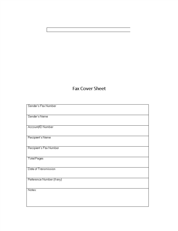 template preview imageOne Page Fax Cover Sheet
