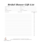 Bridal Shower Gift List gratis en premium templates