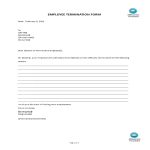 Employee Termination Form gratis en premium templates